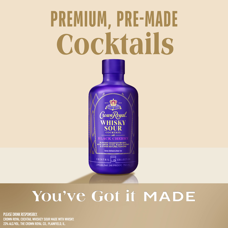 Crown Royal Black Cherry Whiskey Sour 750ml Bottle