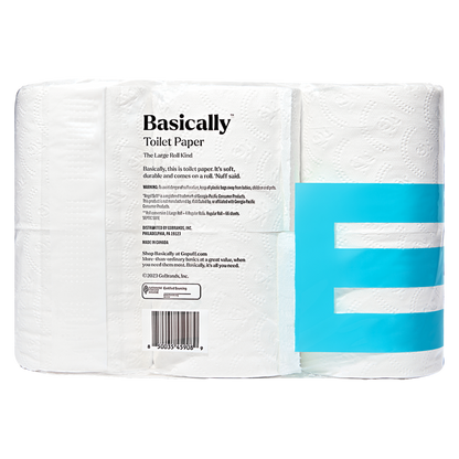 Basically 12ct Large Roll Soft Toilet Paper