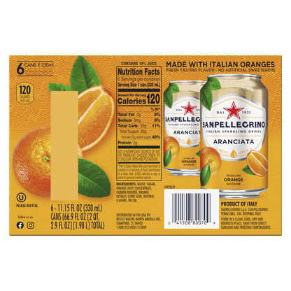 Sanpellegrino Aranciata Orange 6pk 11.15oz