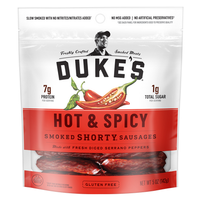 Duke's Hot And Spicy Smoked Shorty Sausages 5oz