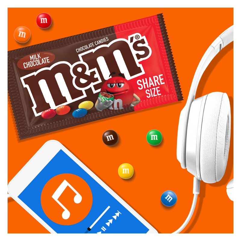 M&M's Milk Chocolate Candies Share Size 3.14oz