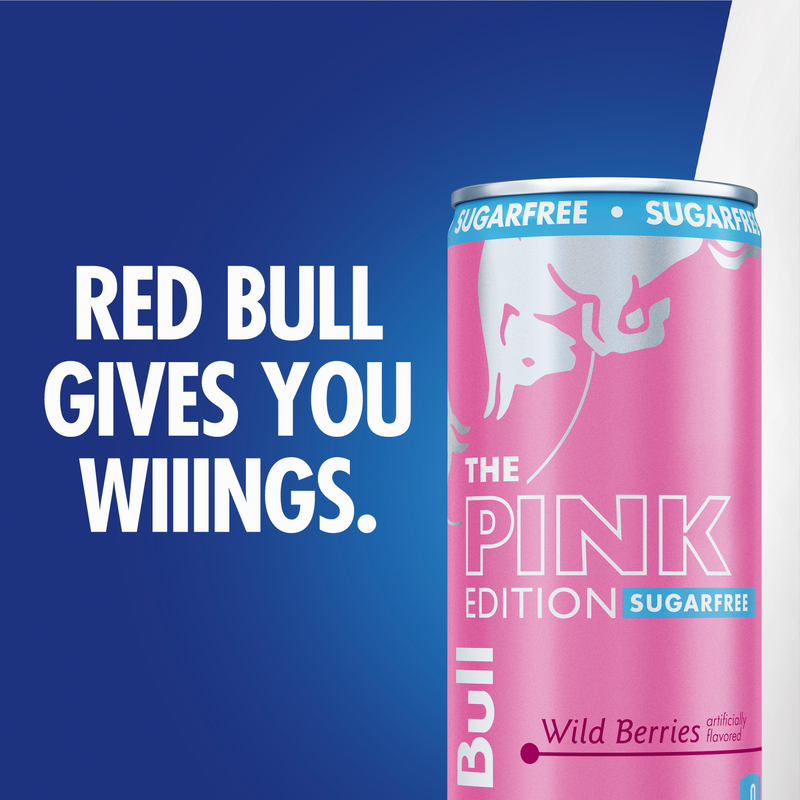 Red Bull Sugar Free Pink Edition Wild Berries 4pk 12oz Can