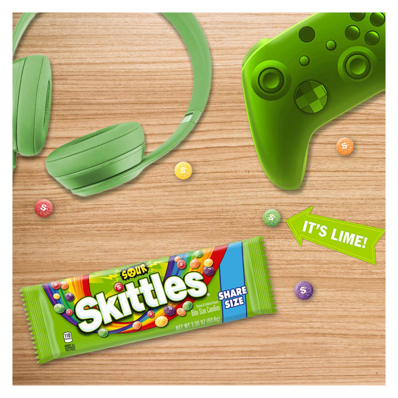 Skittles Sour Candy Share Size 3.3oz