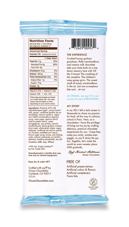 Chuao Chocolatier S'mores Chocolate Bar 2.8oz