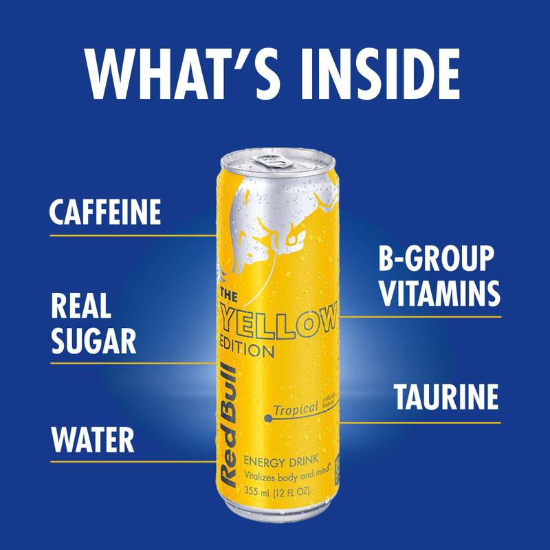 Red Bull Energy Drink The Yellow Edition Tropical 12oz Can – BevMo