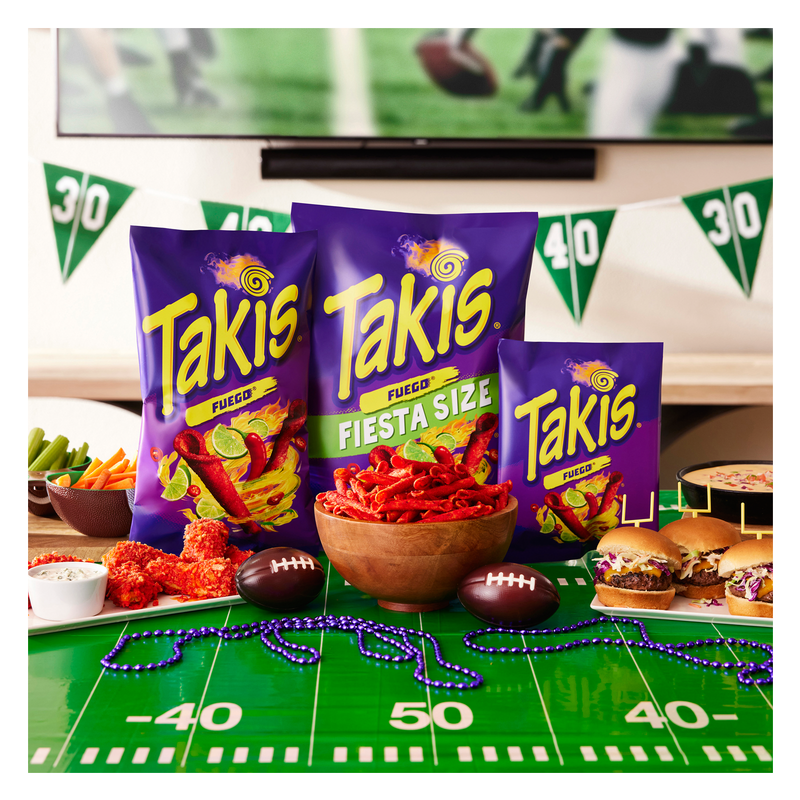 Takis Fuego Spicy Rolled Tortilla Chips Snack Size Bag 3.25 oz Takis Fuego Spicy Rolled Tortilla Chips Snack Size Bag 3.25 oz