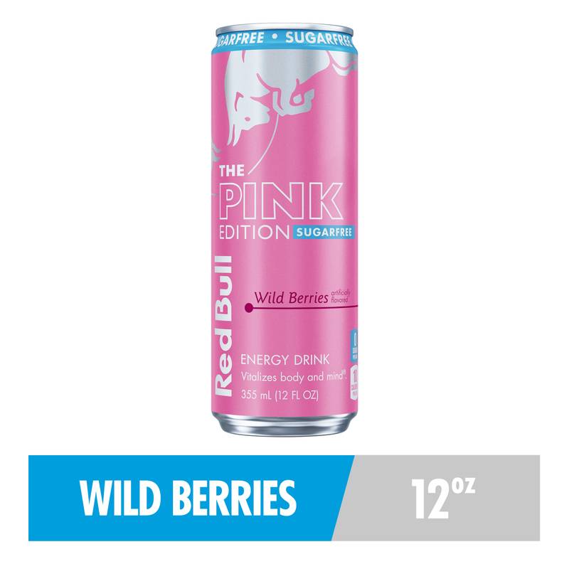 Red Bull Sugar Free Pink Edition Wild Berries 12oz Can
