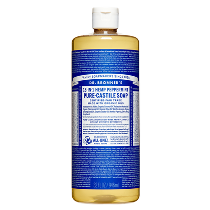 Dr. Bronner's Peppermint Castile Liquid Soap 32oz