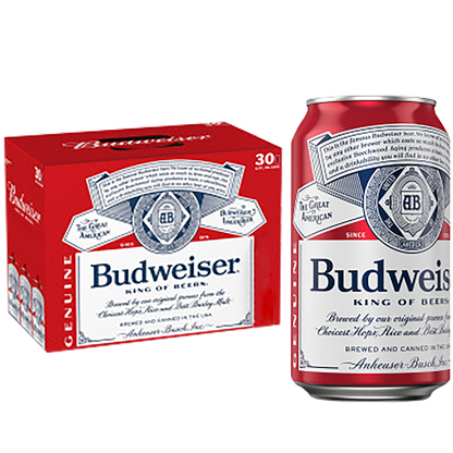 Budweiser 30pk 12oz Can 5.0% ABV