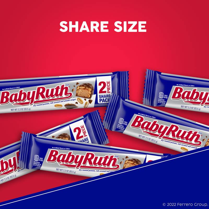 Baby Ruth Peanut Caramel Chocolate Candy Bar King Size, 3.3oz