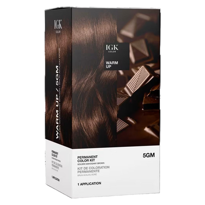 IGK PERMANENT COLOR KIT Warm Up- Golden Mahogany Brown 5GM