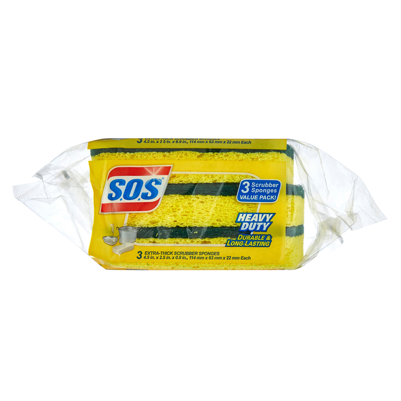 S.O.S Heavy Duty Scrubber Sponge 3ct