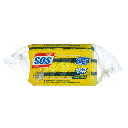 S.O.S Heavy Duty Scrubber Sponge 3ct