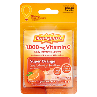 Emergen-C Immune Plus Vitamin C Super Orange Supplement Powder