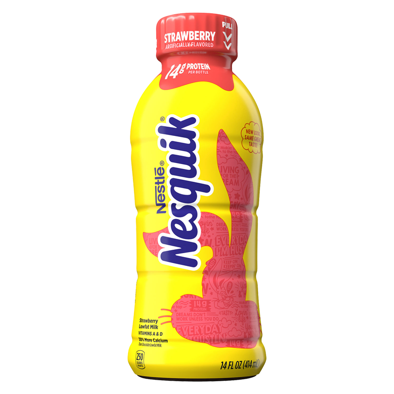 Nesquik Strawberry Milk 14oz Btl