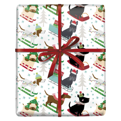 Doggin Down the Hill Wrapping Paper