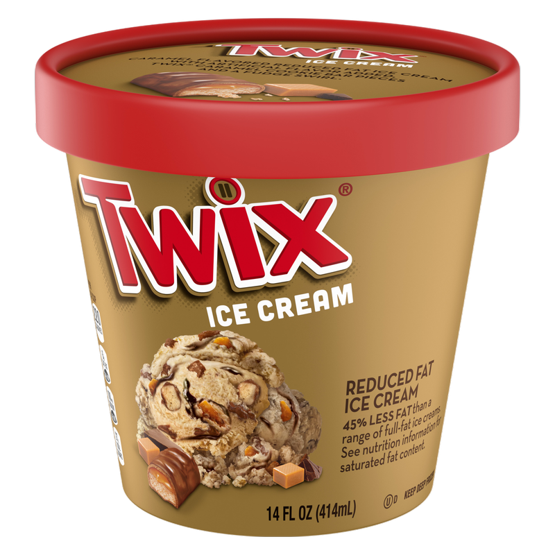 TWIX Caramel and Fudge Swirl Ice Cream, 14 Oz