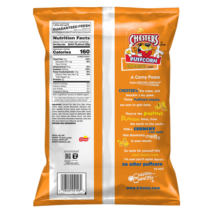 Chester's Cheese Flavored Puffcorn 4.25oz