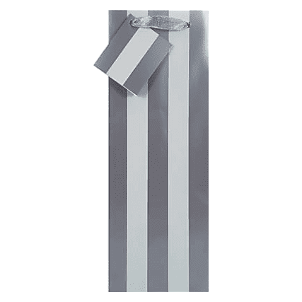 Bottle Bag Matte Silver Stripe