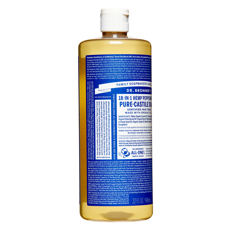 Dr. Bronner's Peppermint Castile Liquid Soap 32oz