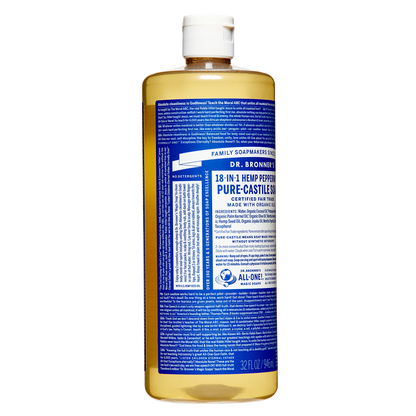 Dr. Bronner's Peppermint Castile Liquid Soap 32oz