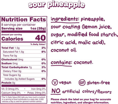 Fruit Riot Pineapple Sour Candy 8oz