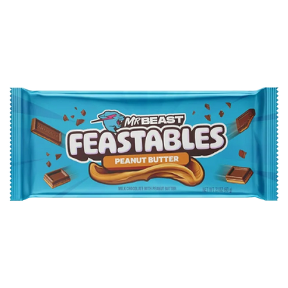 Feastables Peanut Butter Milk Chocolate Bar, 2.1 oz