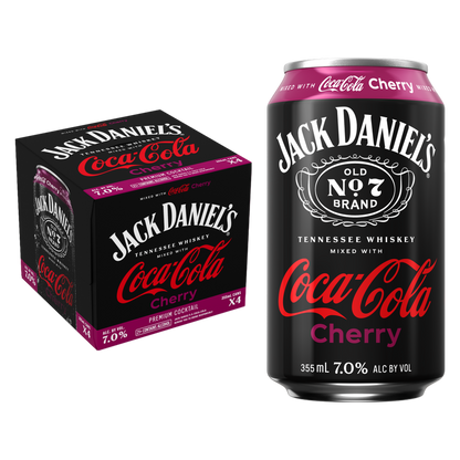 Cherry Coca-Cola 12缶✖︎４ケース Jack Daniel's & Coca-Cola Cherry 4pk 12oz Cans 7% ABV – BevMo! Arizona
