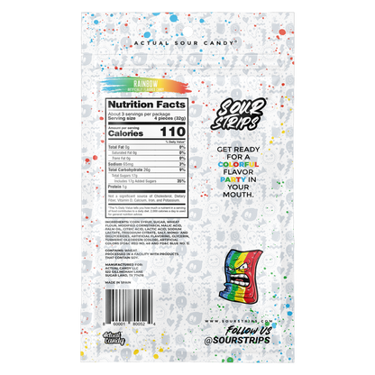 Rainbow Sour Strips, 3.4oz