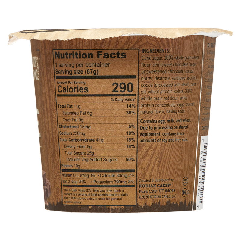 Kodiak Cakes Chocolate Fudge Brownie Mix Power Cup 2.36oz
