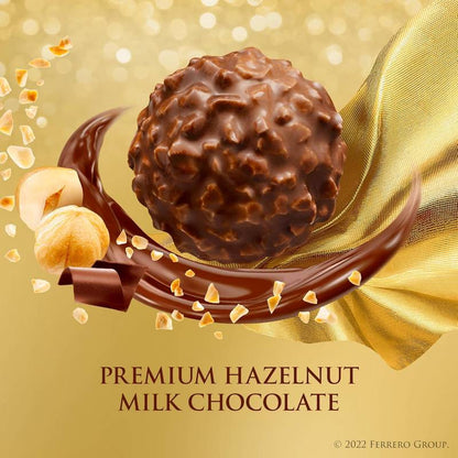 Ferrero Rocher Milk Chocolate Hazelnut Gift Box, 12 ct