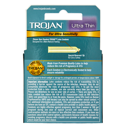 Trojan Ultra Thin Condoms 3ct