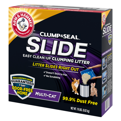 Arm & Hammer SLIDE Easy Clean-Up Multi-Cat Clumping Cat Litter 19lb