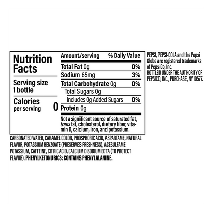 Pepsi Zero Sugar 20oz