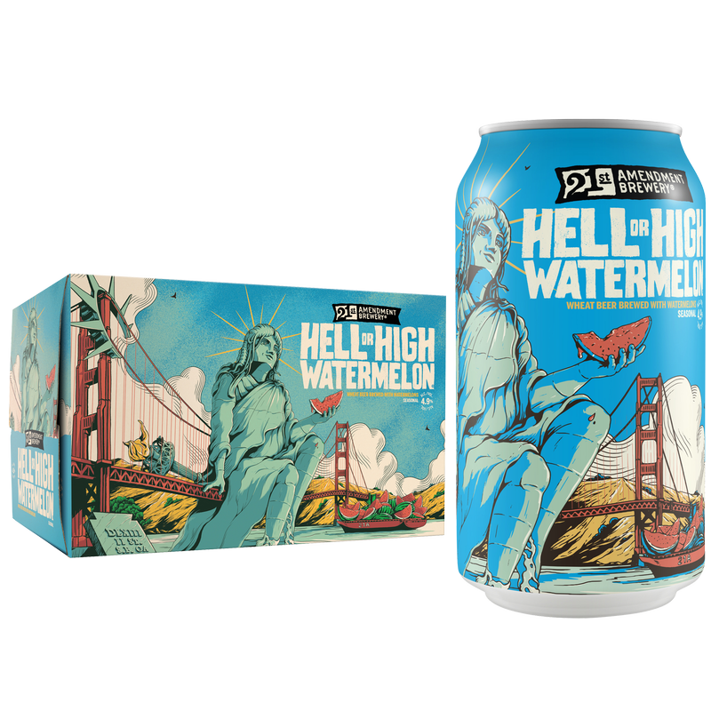 21st Amendment Hell or High Watermelon 6pk 12oz Can 4.9% ABV