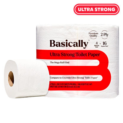 Basically 4ct Ultra Strong Toilet Paper