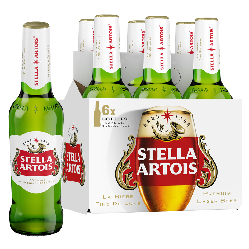 Stella Artois 6pk 11.2oz Btl 5.0% ABV