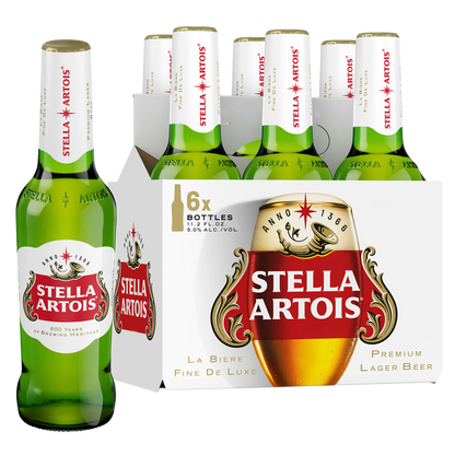 Stella Artois 6pk 11.2oz Btl 5.0% ABV