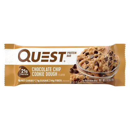 Quest Chocolate Chip Cookie Dough Protein Bar 2.12oz