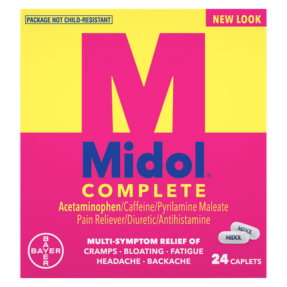 Midol Complete Menstrual Multi-Symptom Relief Caplets 24ct