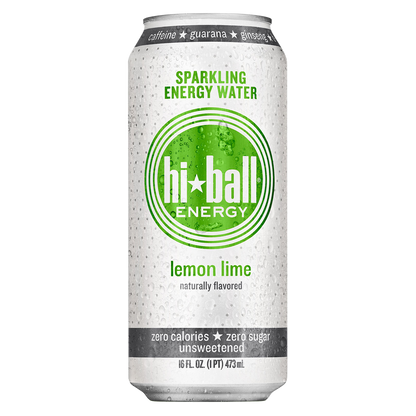 Hiball Lemon Lime Sparkling Energy Water 16oz Can