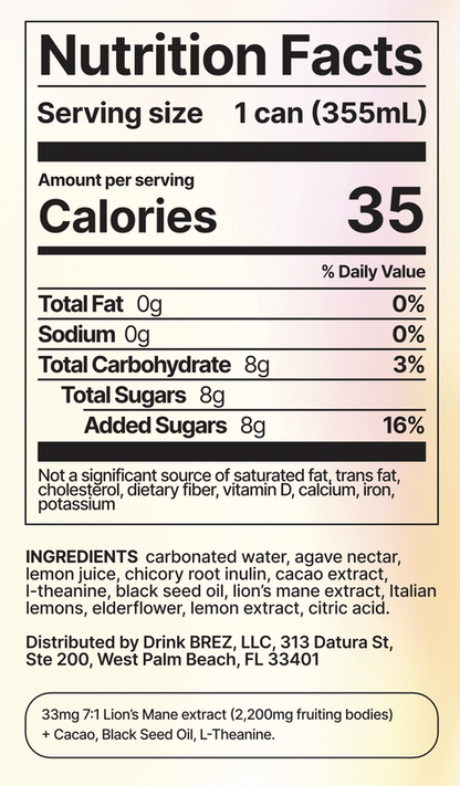 BRĒZ Flow Functional Tonic 6pk 12oz Cans