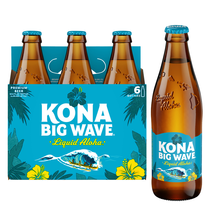 Kona Big Wave Premium Beer 6pk 12oz Bottles 4.4% ABV