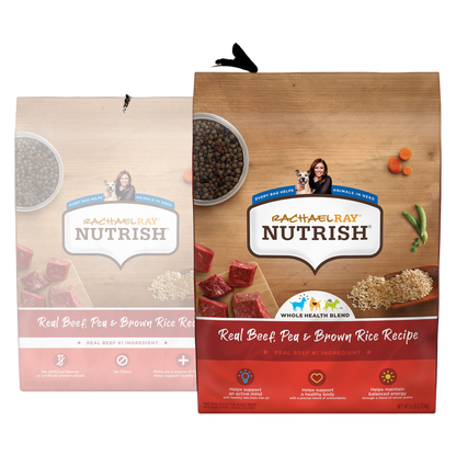 Rachael Ray Nutrish Dry Dog Food, Real Beef, Pea & Brown Rice Recipe, 6 lb. Bag