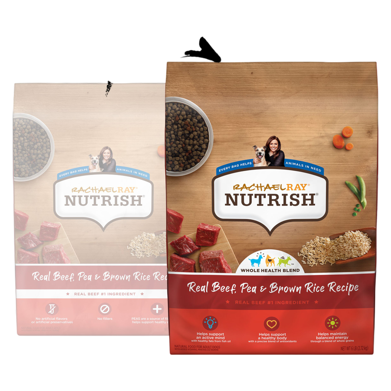 Rachael Ray Nutrish Dry Dog Food, Real Beef, Pea & Brown Rice Recipe, 6 lb. Bag