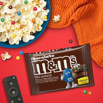 M&M'S Chocolate Ice Cream Cookie Sandwiches, 4 Pack