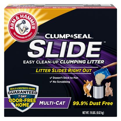 Arm & Hammer SLIDE Easy Clean-Up Multi-Cat Clumping Cat Litter 19lb