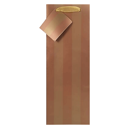 Gold Matte Striped Bottle Bag