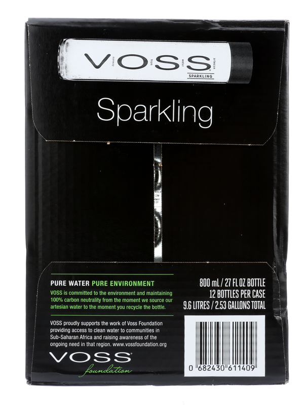 Voss Sparkling Water 800ml Glass Bottle