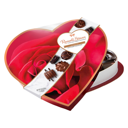 Russell Stover Assorted Chocolates Romantic Heart, 10oz